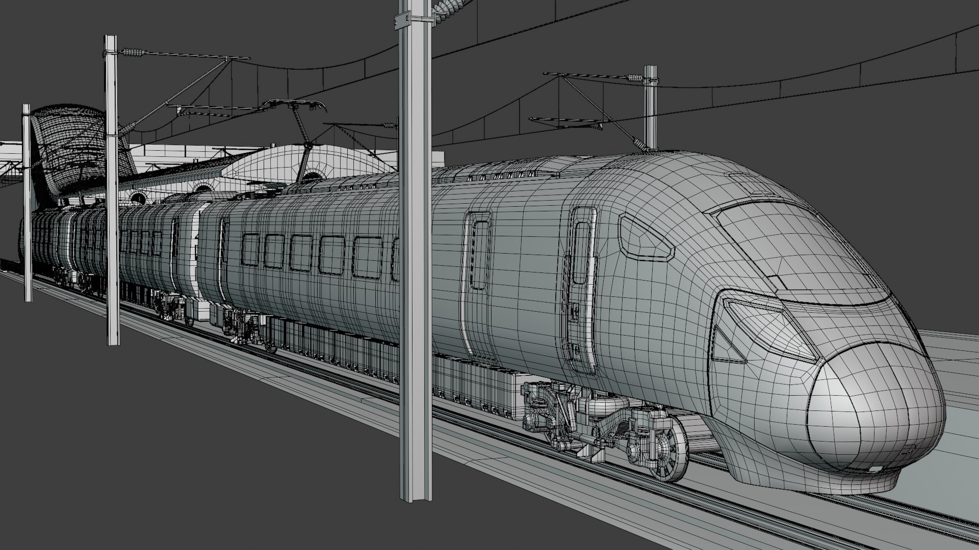 Station With Azuma Train III 3D Model - TurboSquid 2391615