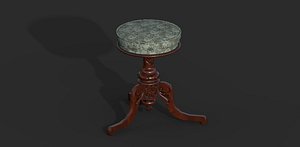 3D victorian piano stool model