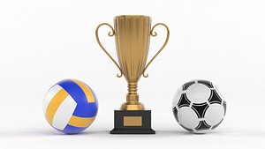 Sports Trophy Cup Set model