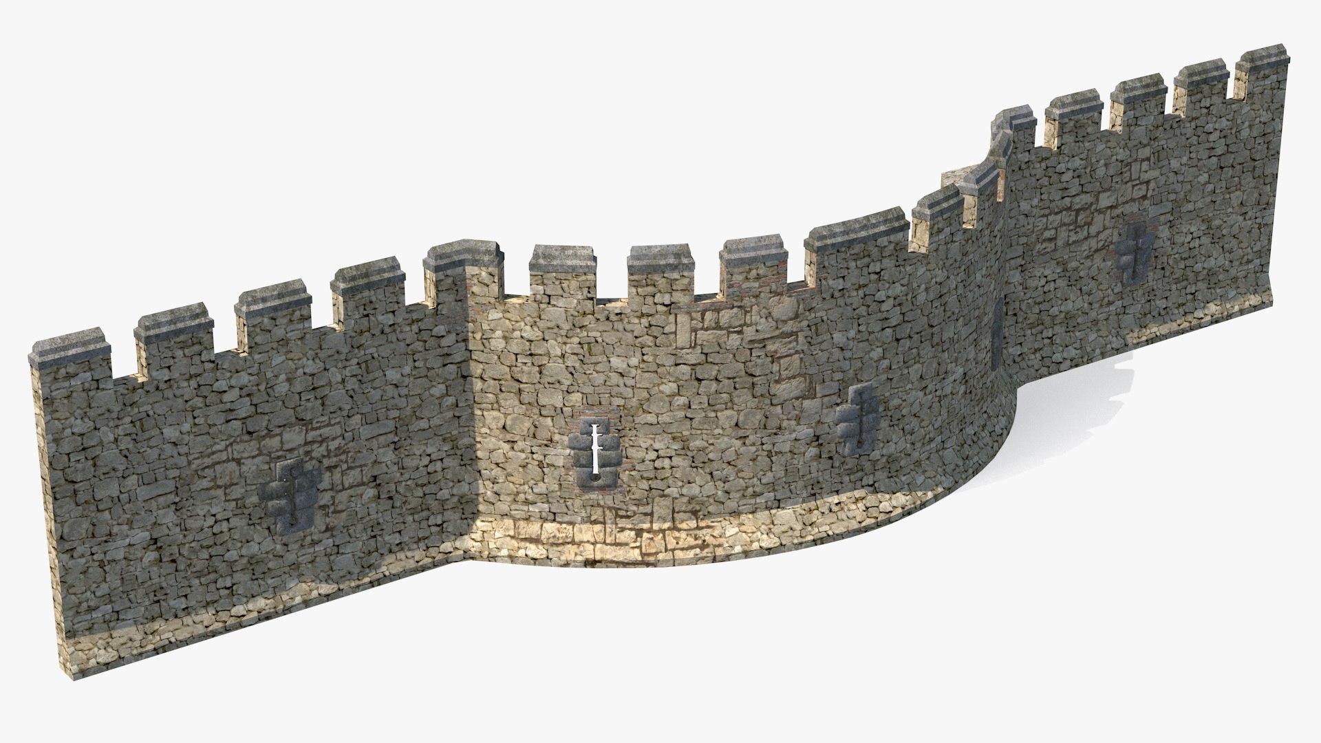 Medieval Castle Stone Wall 3d Model - Turbosquid 1474116