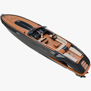 Yacht Boat 01 Black Rig Interior All PBR Unity UE Textures 3D model