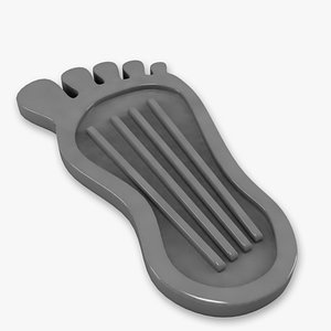 3d model of barefoot gas pedal