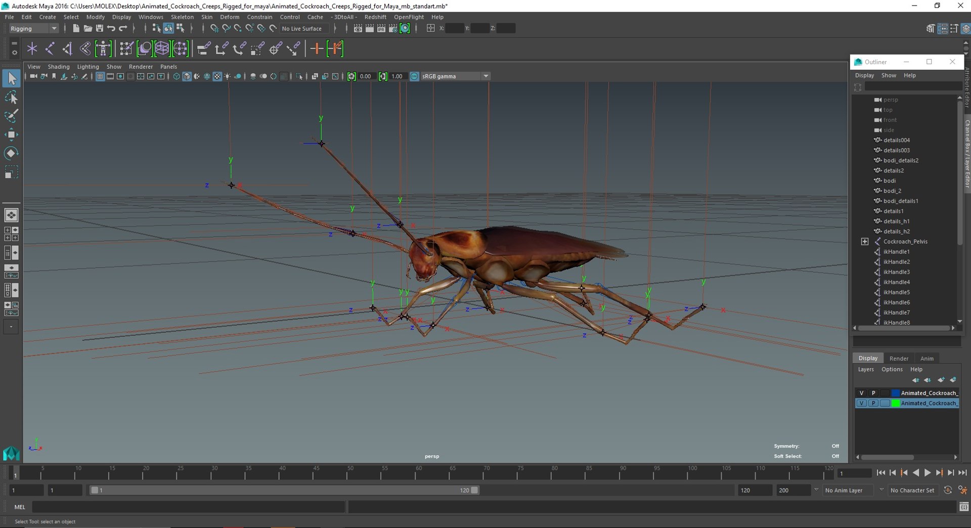 Animated Cockroach Creeps Rigged for Maya 3D model https://p.turbosquid.com/ts-thumb/15/lxi6Db/a7/animatedcockroachcreepsriggedformayac4dmodel024/jpg/1690517578/1920x1080/fit_q87/8a191a096c0b861f9a013234b9789aa94ae78ae9/animatedcockroachcreepsriggedformayac4dmodel024.jpg