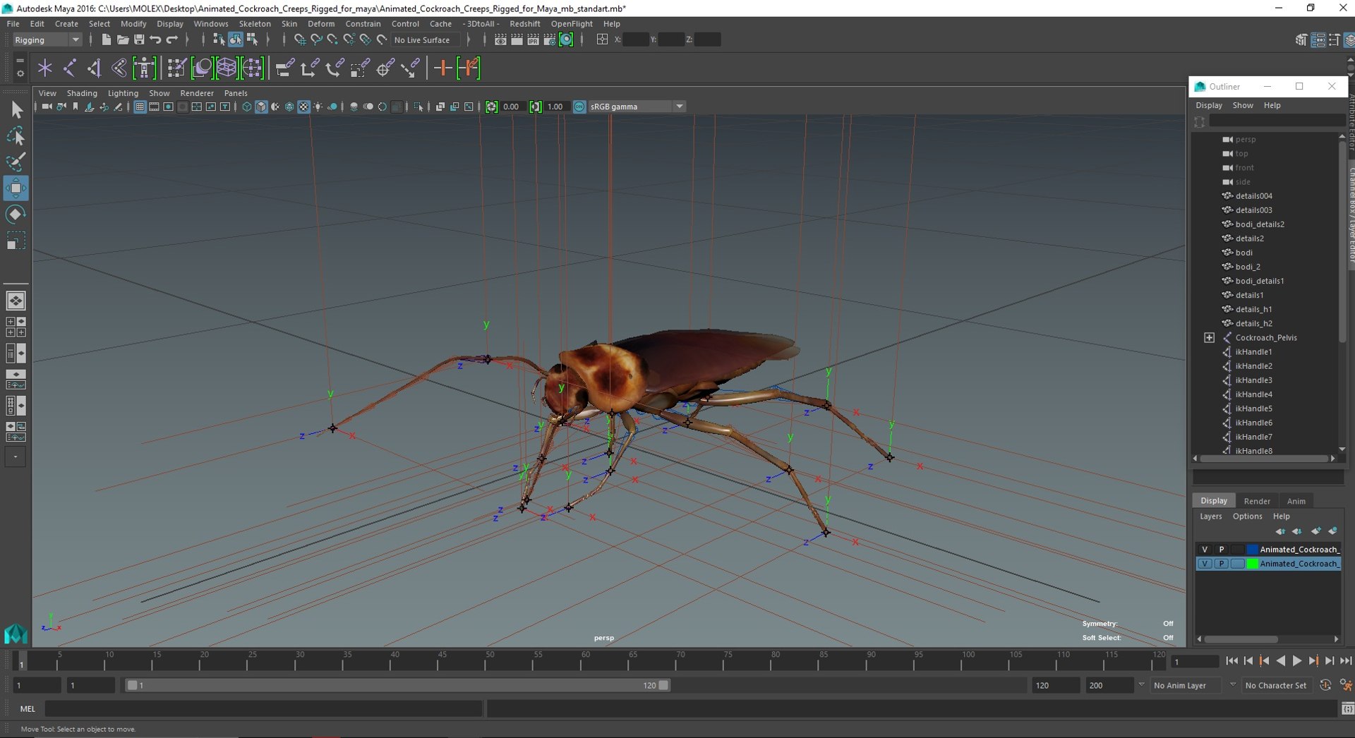 Animated Cockroach Creeps Rigged for Maya 3D model https://p.turbosquid.com/ts-thumb/15/lxi6Db/jK/animatedcockroachcreepsriggedformayac4dmodel027/jpg/1690517590/1920x1080/fit_q87/a42b726d8e883dd75e561e84b36dfbfc18ab11cc/animatedcockroachcreepsriggedformayac4dmodel027.jpg