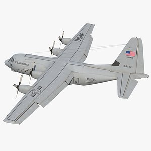 3d lockheed c-130 hercules military transport