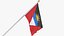 Antigua and Barbuda Cloth Flag Wall Mount Animated Loop