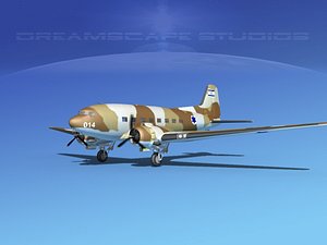 douglas c-47 dakota 3d max
