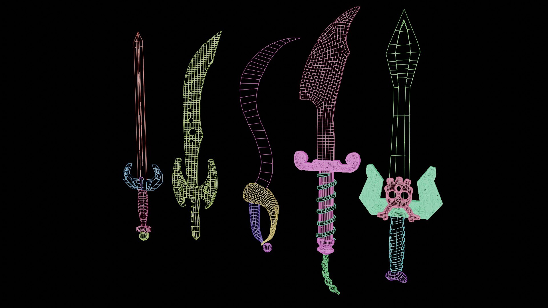 3D lowpoly sword pack Low-poly 3D model https://p.turbosquid.com/ts-thumb/15/sCP92B/1k/wireframe/jpg/1658550322/1920x1080/fit_q87/9522c27f499da865c2854930852638e8e4c09a84/wireframe.jpg