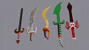 3D lowpoly sword pack Low-poly 3D model