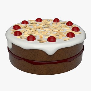 cherry cake 3D model