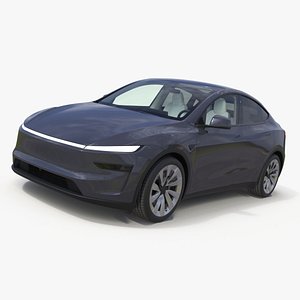 3D model Gray Electric Vehicle Hatchback Simplified