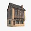 Medieval architecture urban buildings