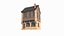 Medieval architecture urban buildings
