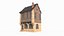 Medieval architecture urban buildings