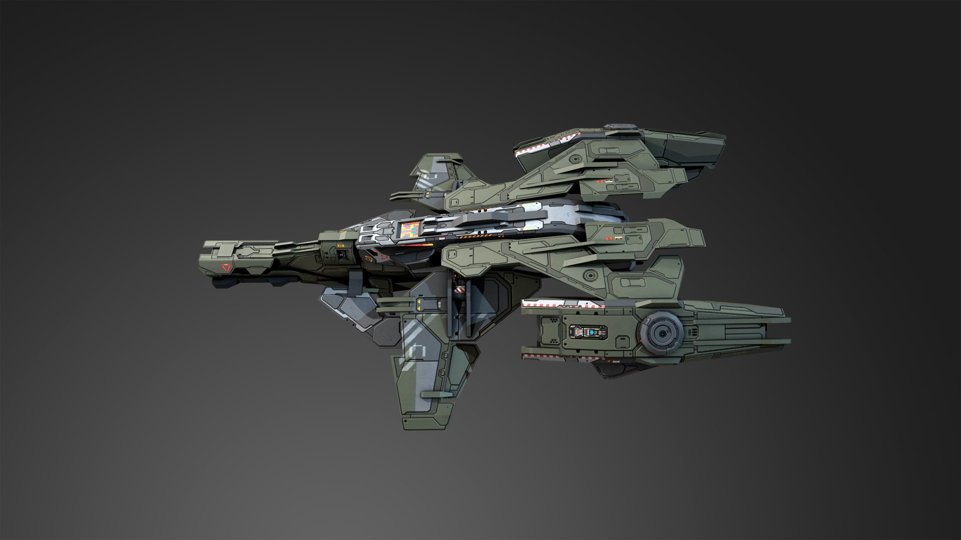 RX3 GUNSHIP Spacecraft 3D Model - TurboSquid 1900655