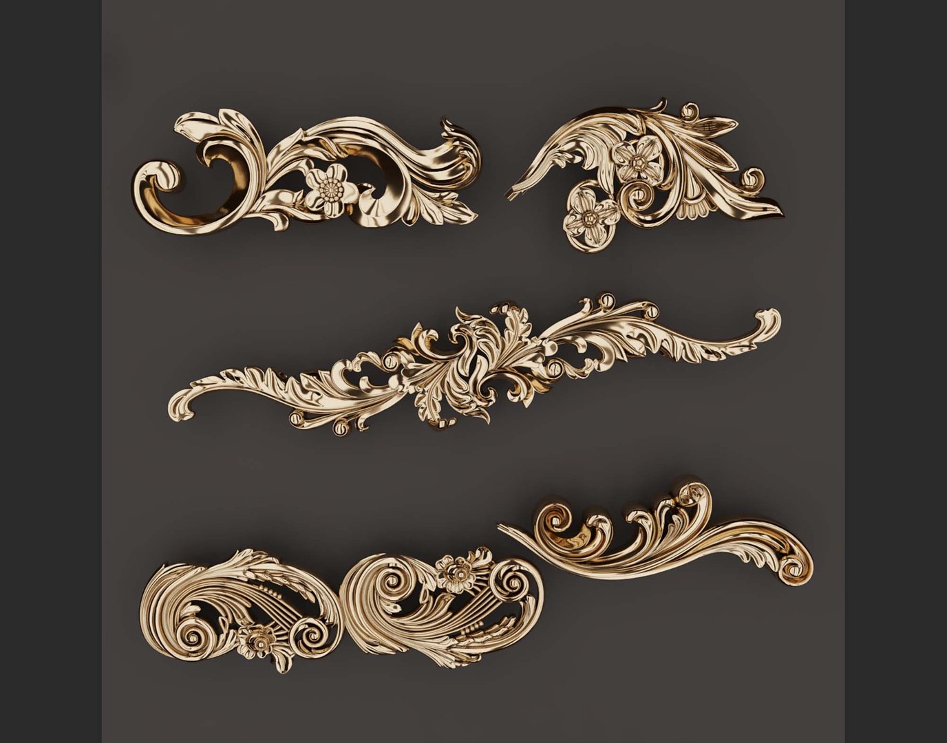 3D Model Trim Ornament 136 - TurboSquid 2190980