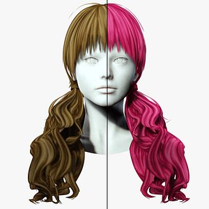 3D Full Pigtail Hair