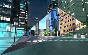 3D model buildings skyscrapers