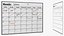 Magnetic Fridge Calendar 3D model