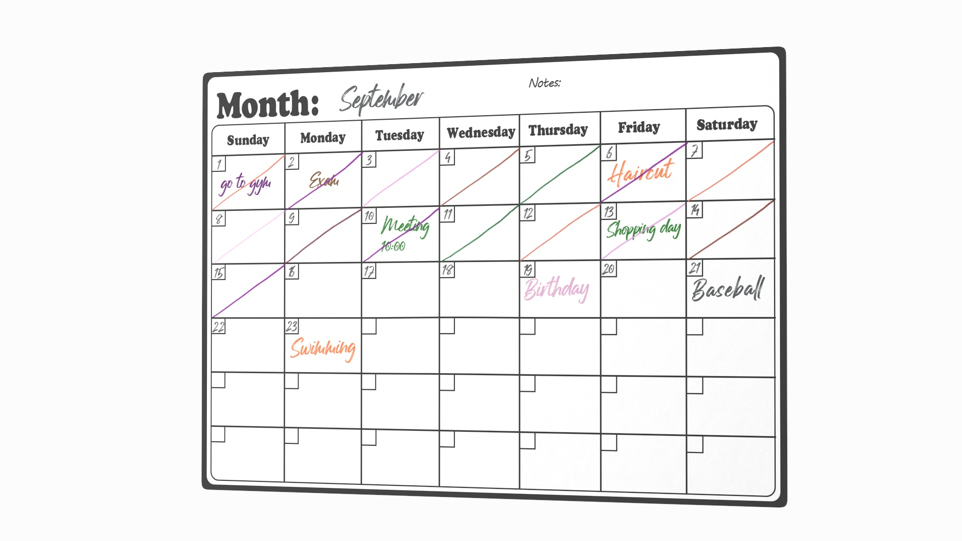 Fridge Calendar 3D Model TurboSquid 2027783