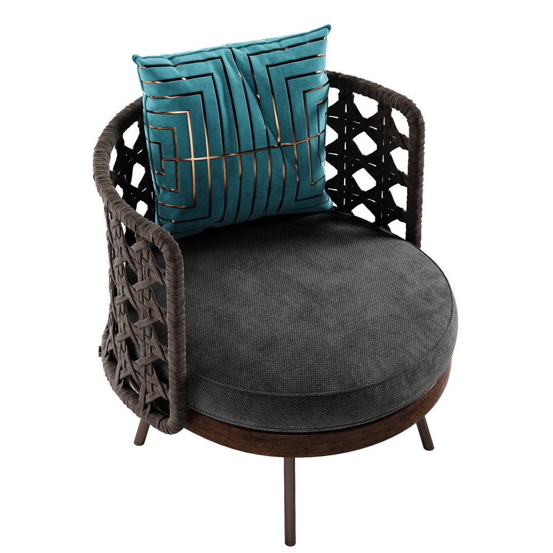 3D Model Minotti TorII Nest Armchair TurboSquid 1867449