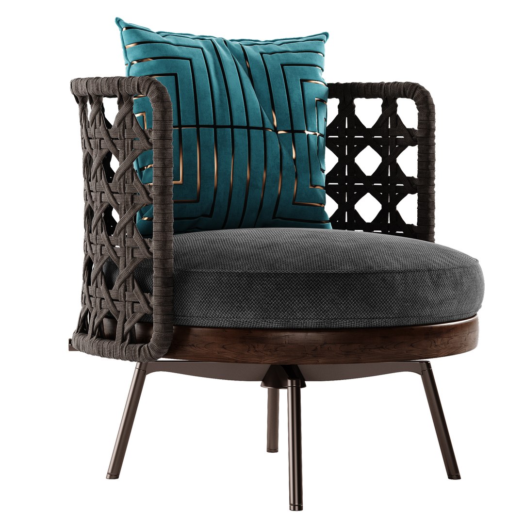 3D Model Minotti TorII Nest Armchair TurboSquid 1867449