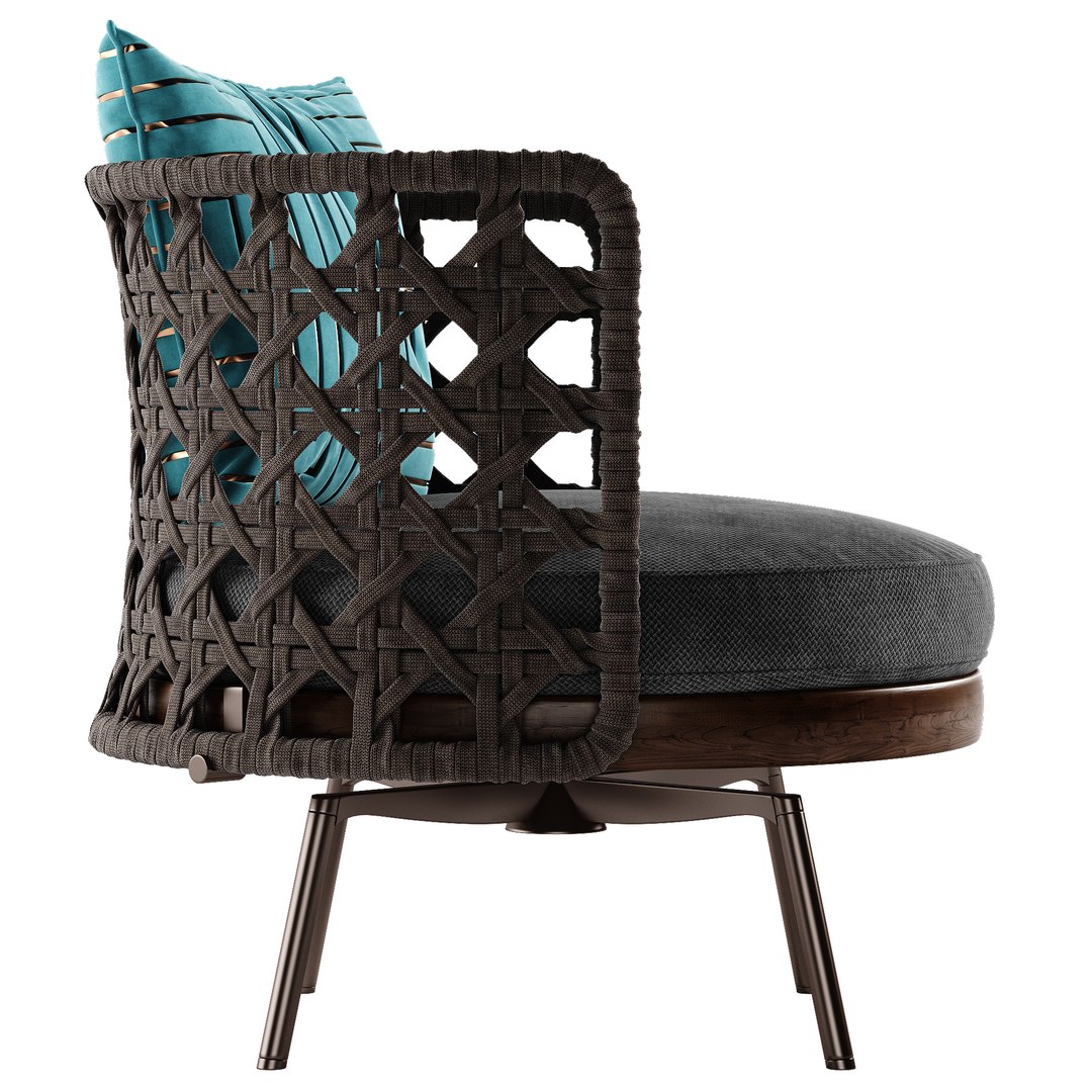 3D Model Minotti TorII Nest Armchair TurboSquid 1867449