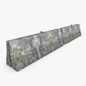 3d road concrete barrier model