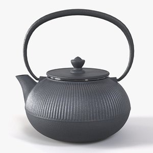Traditional cast-iron Japanese teapot1 3D model