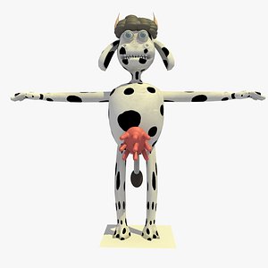 cartoon cow 3ds