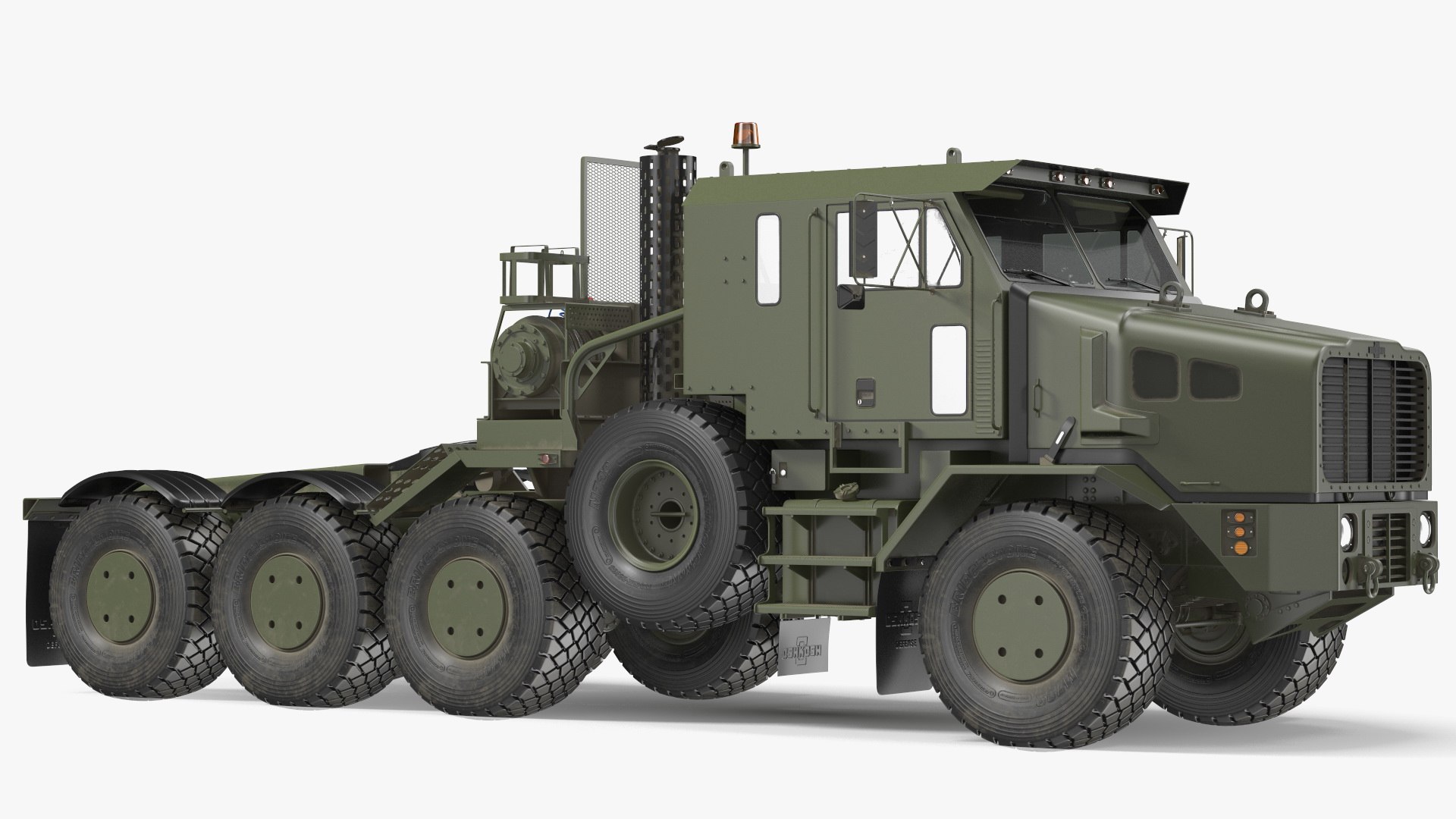 Military Transporter Oshkosh Global HET A1 Rigged 3D model preview