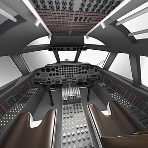 boeing b52 stratofortress cabin 3D model
