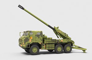 3D Chinese PCL-181 155mm Self-propelled Howitzer
