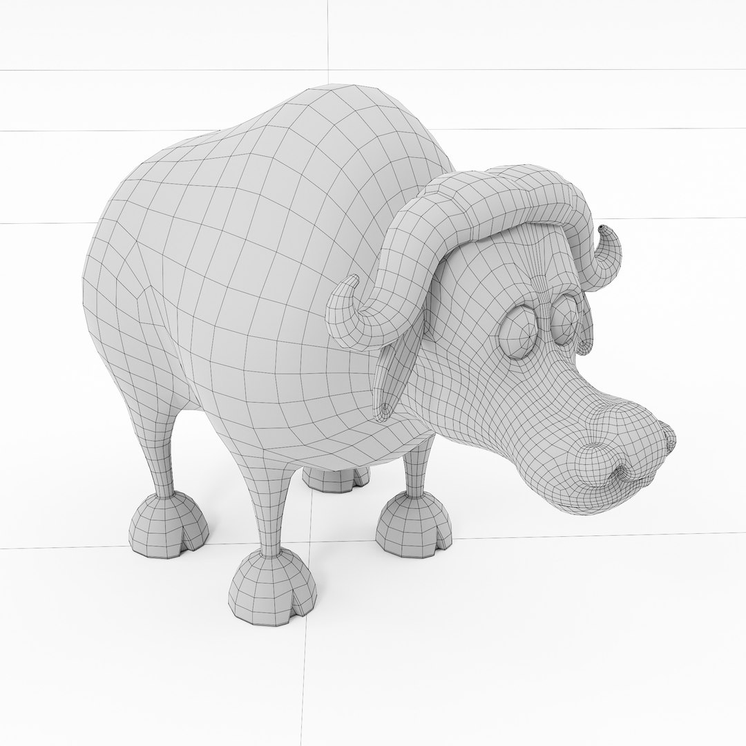 Buffalo Cartoon Animal 3d Model 3D TurboSquid 1997004