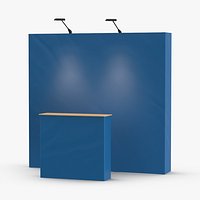 Booth and Backdrop 01 Blue