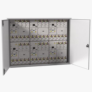 Industrial Large Cabinet With Electrical Panel 3D model