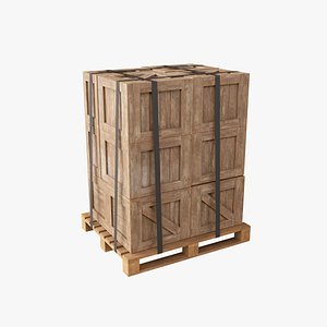 pallet industrial crate 3D model