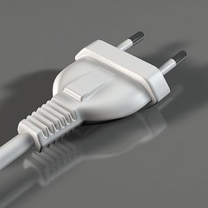 european power plug 3d model