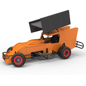 Southern Wing Modified Stock car while turning Scale 1 to 25 3D model
