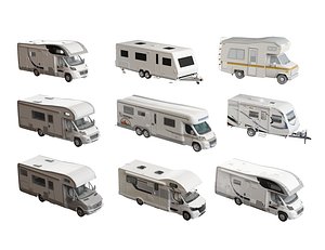 motorhomes collection RV 3D