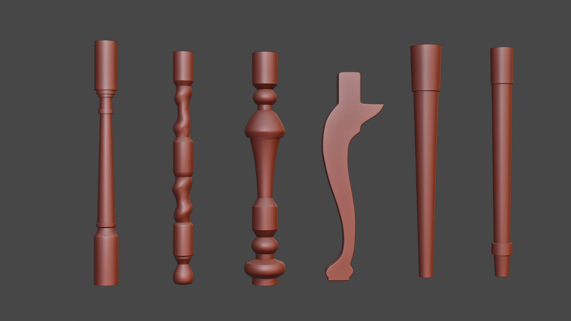 3D 12 stool legs - TurboSquid 1737011
