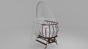 baby crib 3D model