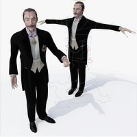 Victorian Diplomat - Rigged   MOCAP- Victorian Tuxedoed Gent