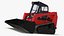 Skid Steer Loader Red Rigged for Maya model