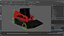 Skid Steer Loader Red Rigged for Maya model