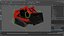 Skid Steer Loader Red Rigged for Maya model