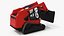 Skid Steer Loader Red Rigged for Maya model
