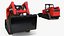 Skid Steer Loader Red Rigged for Maya model