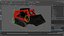 Skid Steer Loader Red Rigged for Maya model
