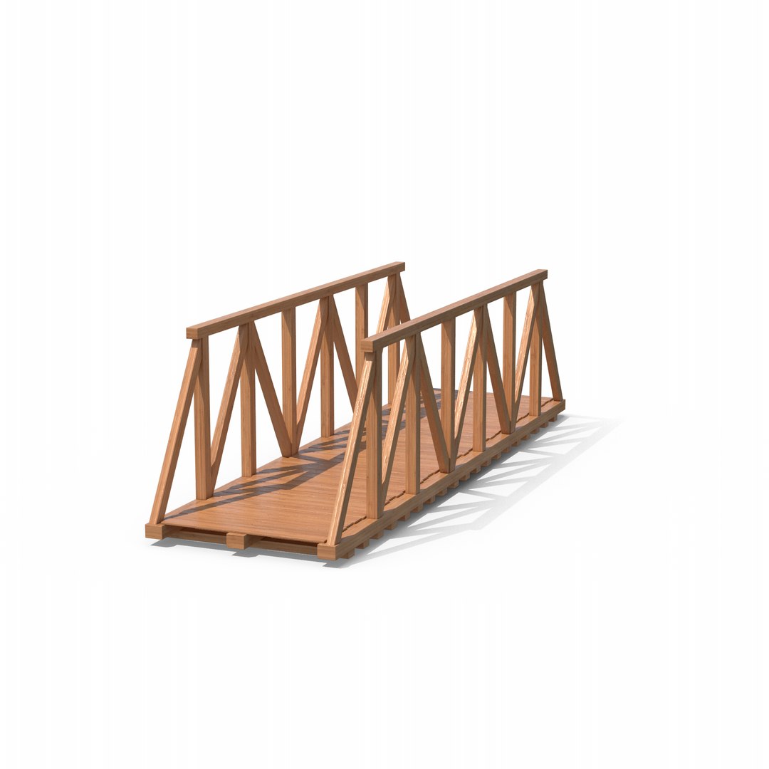 3D Wooden Bridge - TurboSquid 2119894